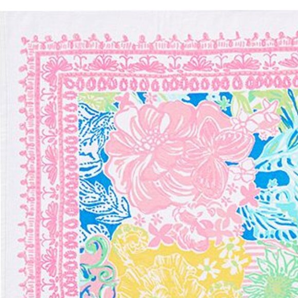 Lilly Pulitzer Cheek to Cheek Family Beach Towel 64" Square New with Tags - Picture 4 of 5